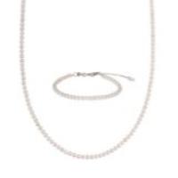 گردنبند و دستبند مروارید پرورشی 2.5mm