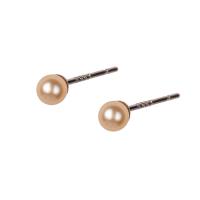 گوشواره مروارید گرد 3mm رزگلد