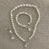 سرویس مروارید باروک با قفل تی نقره