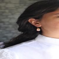 گوشواره نقره مربع باروک