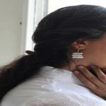 گوشواره نقره باروک سفید